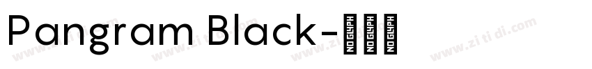 Pangram Black字体转换